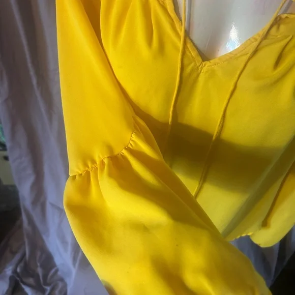 Violet & Claire Sunny Yellow Blouse - Picture 3 of 4